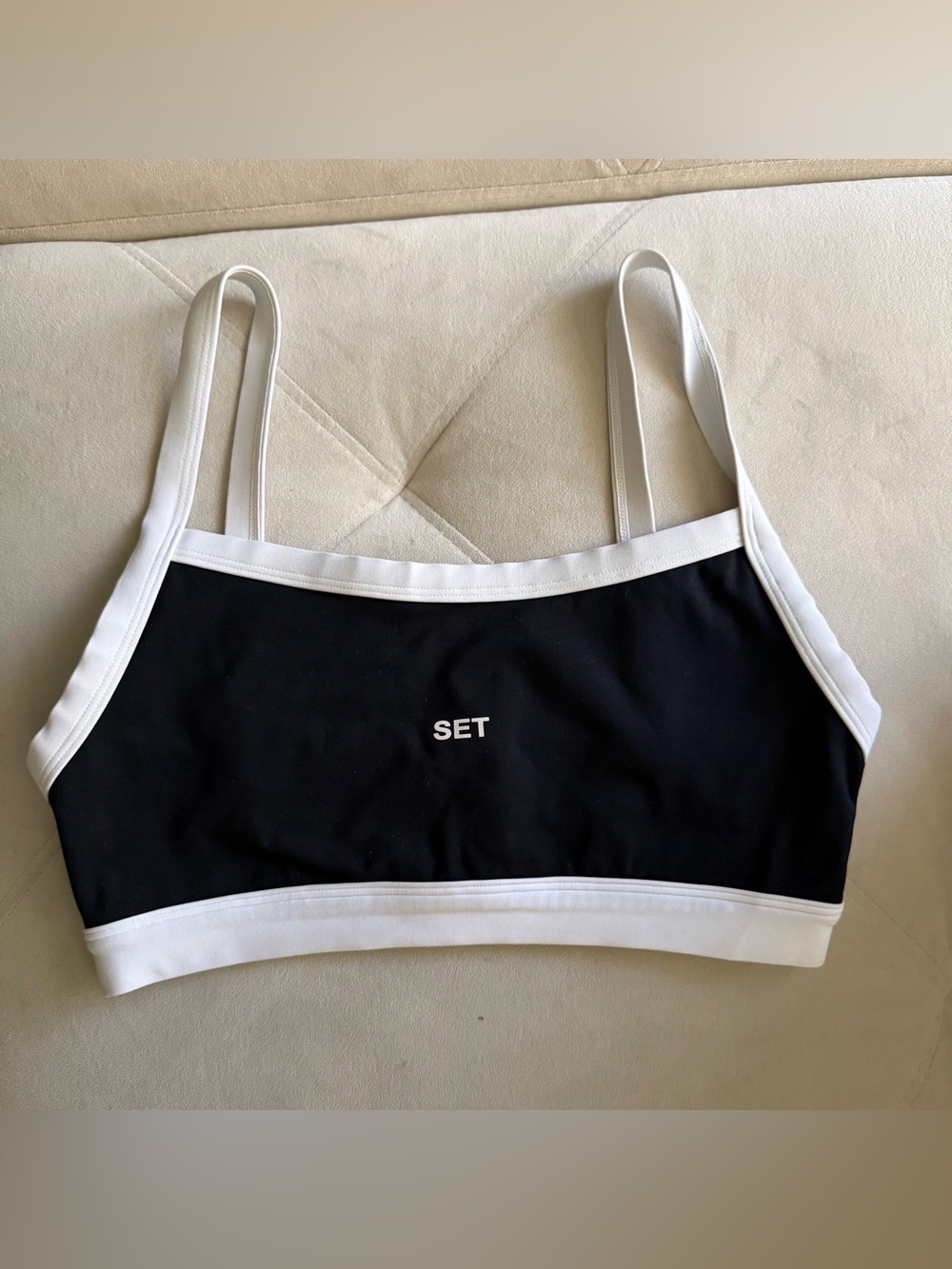 SET Active Black and White Sports Bralette